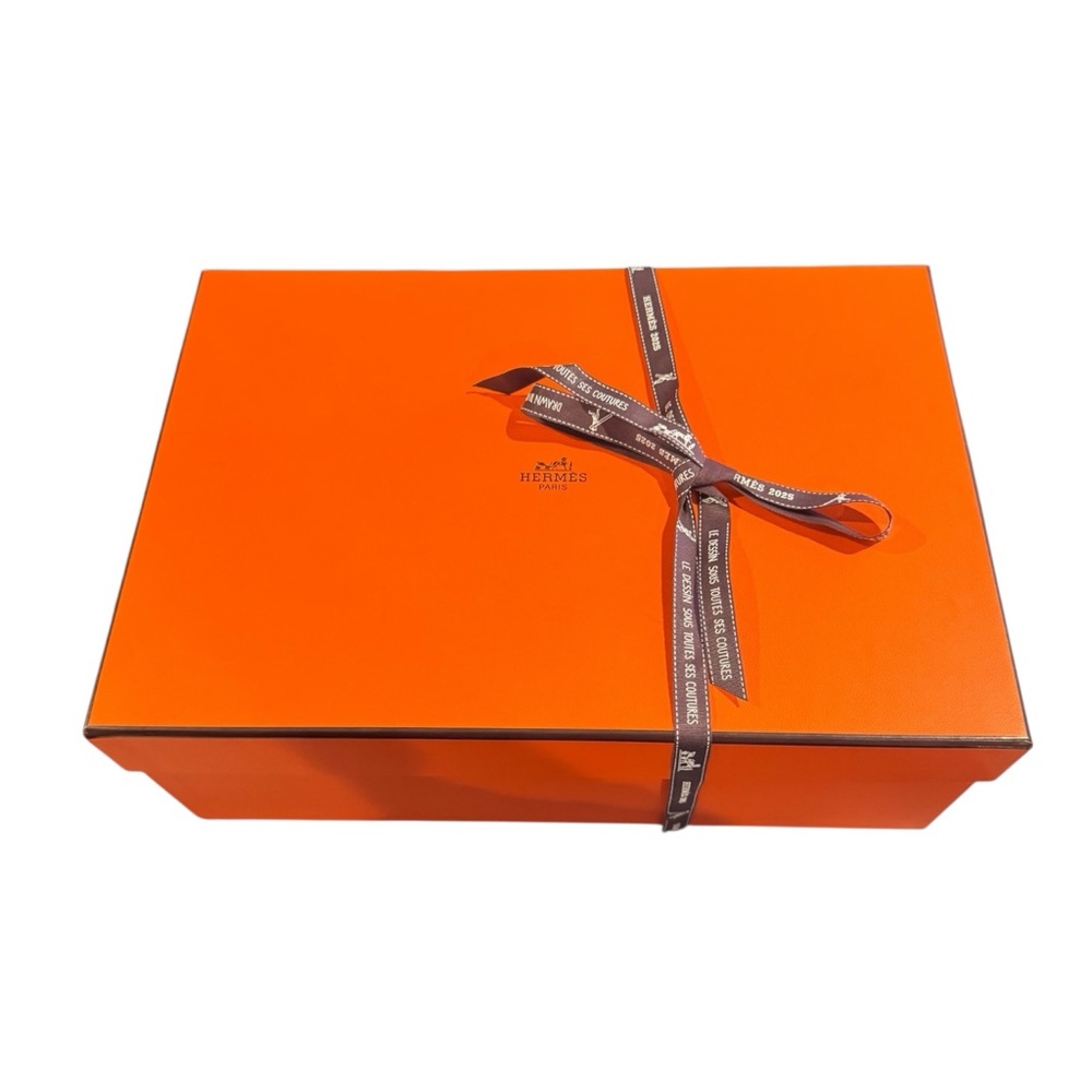 Hermes Empty Shoe Box & Ribbon